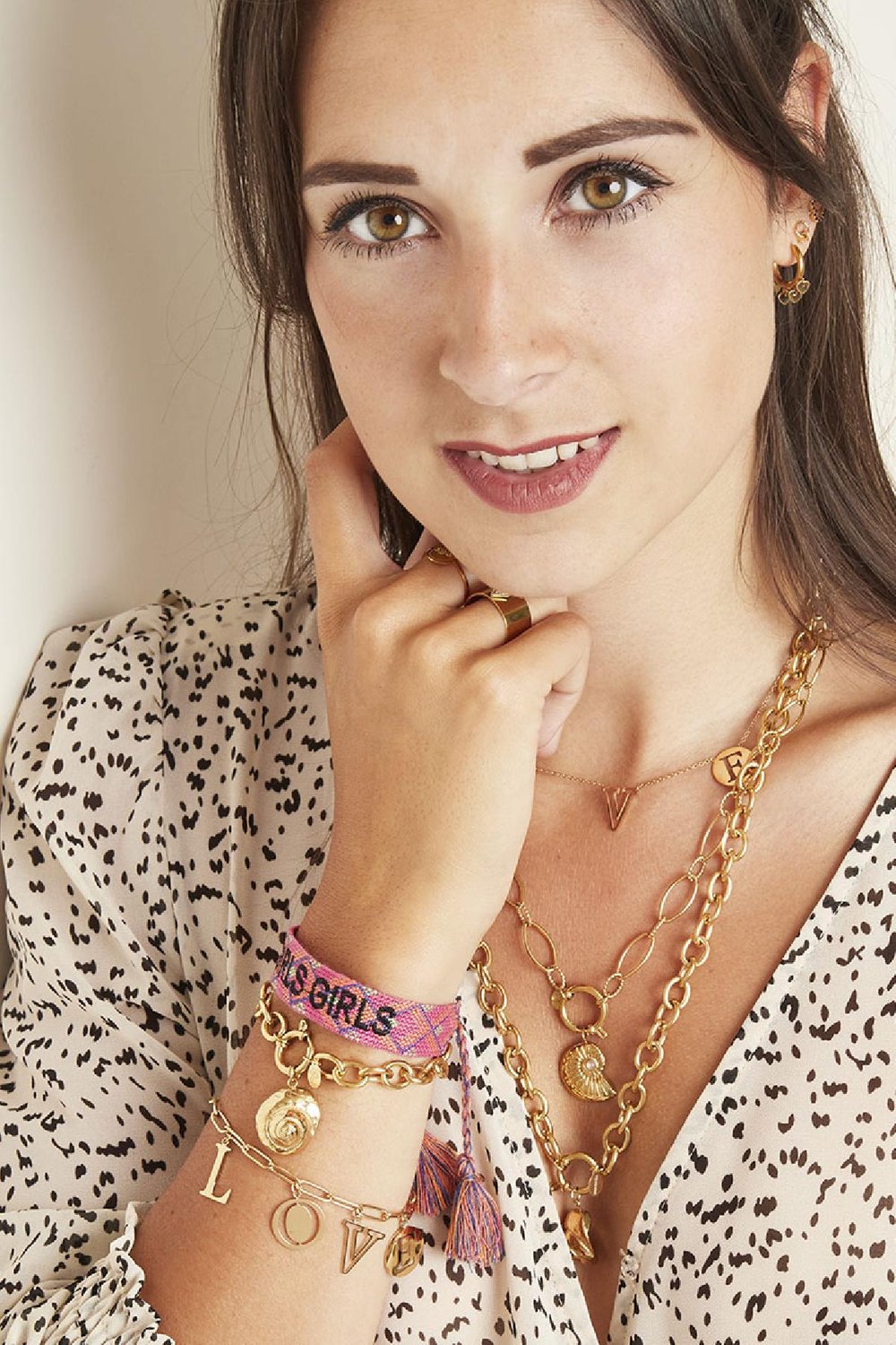 Armband Letters Love Goldfarbe Edelstahl h5Bild3